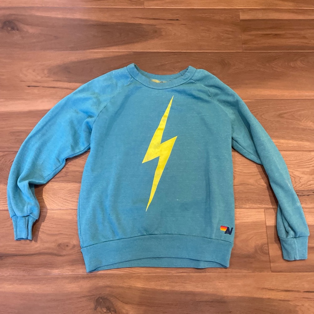 Aviator Nation Blue Lightning Bolt Sweatshirt